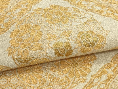平和屋本店▼太鼓柄袋帯　つづれ織　花鳥菱取文　本金箔24Ｋ　正絹　逸品　DABL7533sf