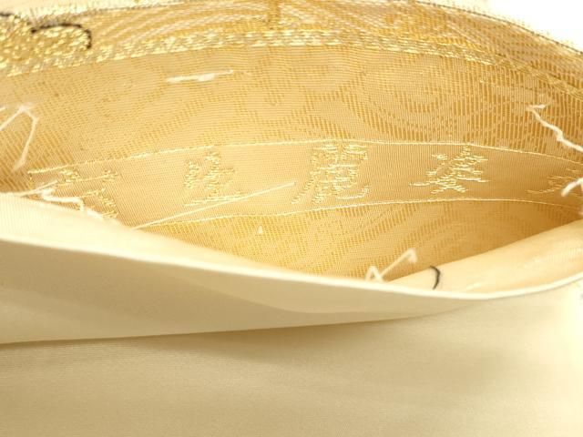 平和屋本店▼六通柄袋帯　唐織　宝生麗姿文　本金箔　正絹　逸品　DABL7634sf