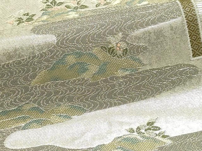 平和屋本店▼松尾光琳　六通柄袋帯　本金琳派菊花麗図　正絹　逸品　DABL7681sf