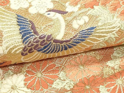 平和屋本店▼六通柄袋帯　九百錦　宴舜　本金箔　正絹　逸品　DABL7687sf