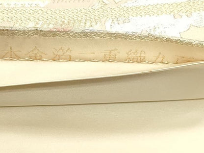 平和屋本店▼六通柄袋帯　九百錦　王華瑞鳥文　本金箔二重織　正絹　逸品　DABL7688sf