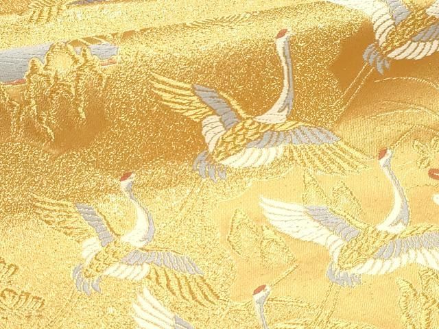 平和屋本店▼全通全景柄袋帯　洛中洛外図　全通別腹　本金二重箔　正絹　逸品　DABL7704sf