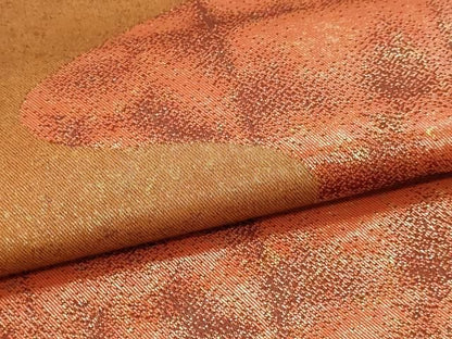 平和屋本店▼六通柄袋帯　霞文　本漆純金箔　正絹　逸品　DABL7706sf