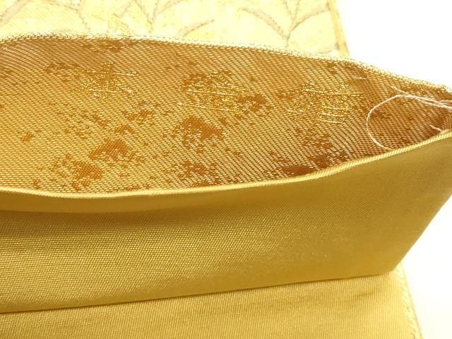 平和屋本店▼六通柄袋帯　唐織　慶祥利休　本金箔　正絹　逸品　DABL7774sf