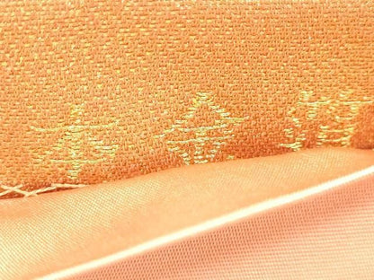平和屋本店▼六通柄袋帯　更紗花鳥文　本金箔　正絹　逸品　DABL7890sf