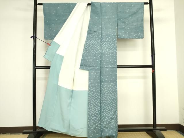 平和屋着物●江戸小紋　訪問着　菊尽くし　正絹　逸品　DABL9007op