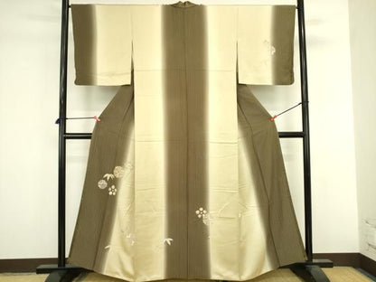 平和屋着物●訪問着　駒刺繍　吉祥文　暈し染め　金彩　正絹　逸品　DABL9009op