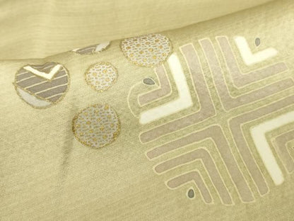 平和屋着物●訪問着　駒刺繍　吉祥文　暈し染め　金彩　正絹　逸品　DABL9009op