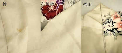 平和屋着物●豪華振袖　草花　尾長鳥　正絹　逸品　DABL9010op