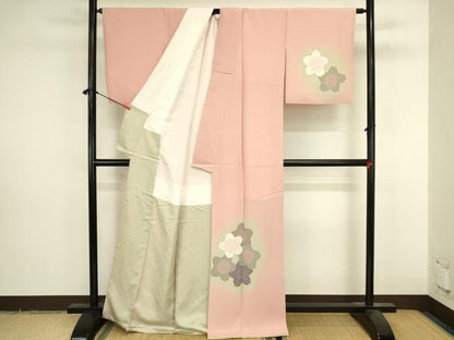 平和屋着物●ろう彩工芸　奥村一心　訪問着　舞花　暈し染め　正絹　逸品　DABL9019op