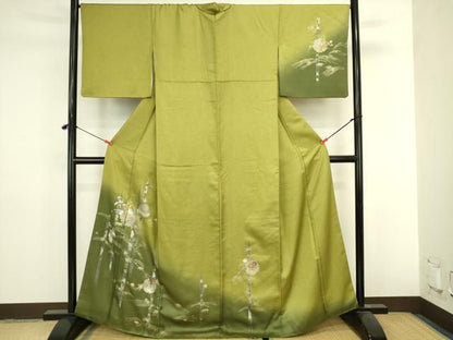 平和屋着物●訪問着　松竹梅　雪輪花文　暈し染め　金彩　正絹　逸品　DABL9021op
