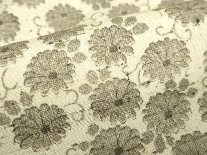 平和屋着物●上質な小紋　紬地　菊唐草　正絹　逸品　DABL9023op