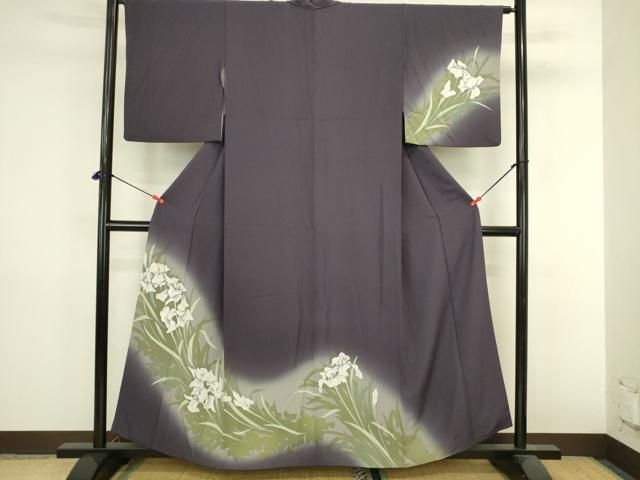 平和屋着物●訪問着　草花　暈し染め　正絹　逸品　DABL9036op