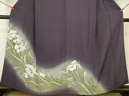 平和屋着物●訪問着　草花　暈し染め　正絹　逸品　DABL9036op