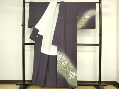 平和屋着物●訪問着　草花　暈し染め　正絹　逸品　DABL9036op