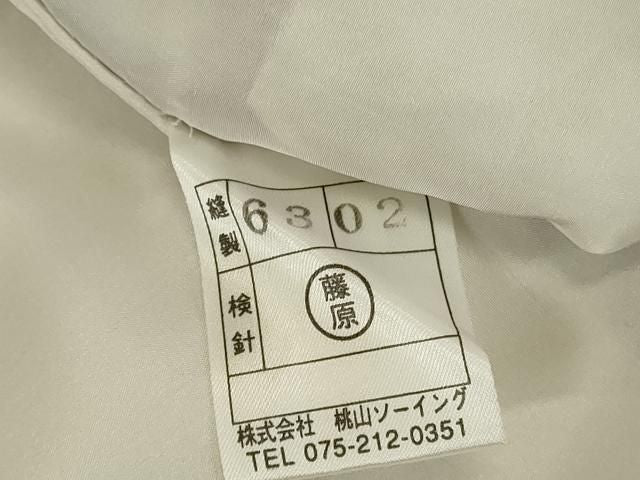 平和屋着物●上質な小紋　舞桜　暈し染め　銀通し地　正絹　逸品　DABL9043op