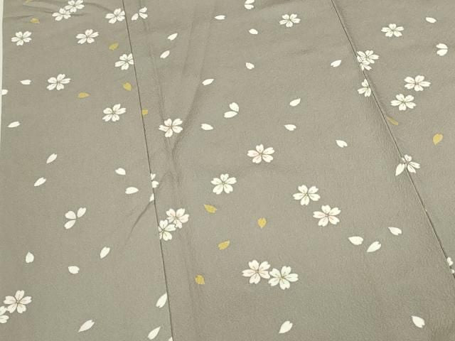 平和屋着物●上質な小紋　舞桜　金彩　正絹　逸品　DABL9047op