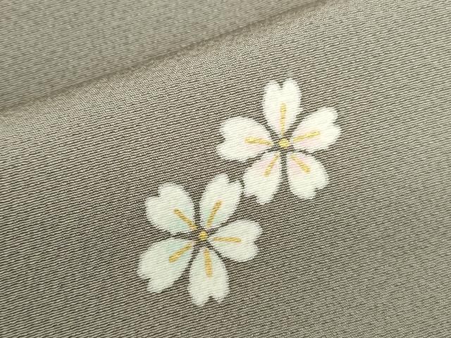 平和屋着物●上質な小紋　舞桜　金彩　正絹　逸品　DABL9047op