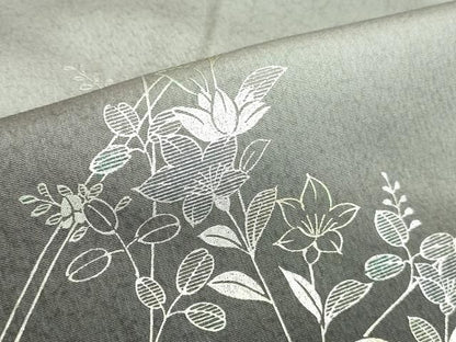 平和屋着物●訪問着　駒刺繍　花松文　暈し染め　金銀彩　正絹　逸品　DABL9052op