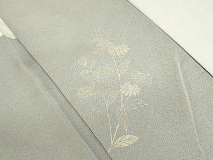 平和屋着物●訪問着　駒刺繍　花松文　暈し染め　金銀彩　正絹　逸品　DABL9052op