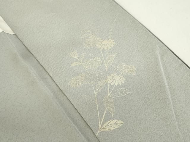 平和屋着物●訪問着　駒刺繍　花松文　暈し染め　金銀彩　正絹　逸品　DABL9052op