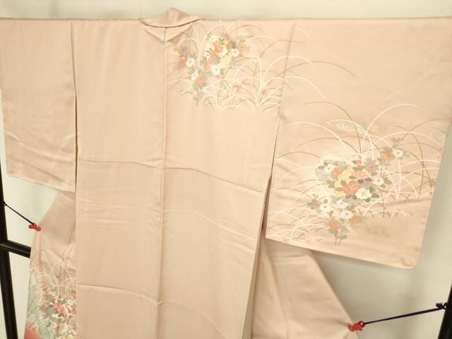 平和屋着物●訪問着　雪輪花文　暈し染め　金銀彩　正絹　逸品　DABL9059op