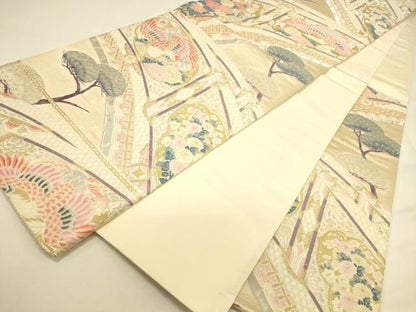 平和屋本店▼六通柄袋帯　唐織　しよう美　九百錦　24金箔　正絹　逸品　DABL9246op
