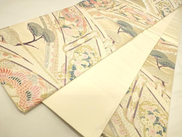 平和屋本店▼六通柄袋帯　唐織　しよう美　九百錦　24金箔　正絹　逸品　DABL9246op