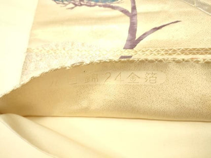 平和屋本店▼六通柄袋帯　唐織　しよう美　九百錦　24金箔　正絹　逸品　DABL9246op