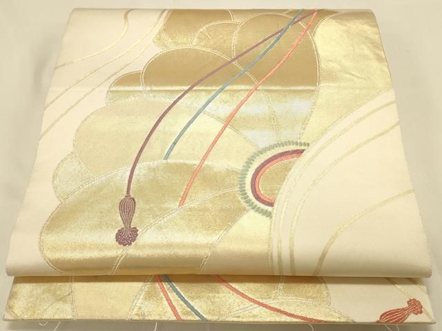 平和屋本店▼六通柄袋帯　唐織　舞花　はくば錦24K　正絹　逸品　DABL9263op