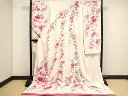 平和屋本店●お引きずり・お引き摺り・引き振袖　和装　結婚式　舞妓　芸妓　芸者　衣装　舞桜文　金彩　逸品　DABM1740cd