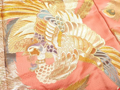 平和屋本店●色打掛　お引きずり　和装　婚礼　結婚式　花嫁　神社挙式　孔雀羽文　金銀糸　逸品　DABM1748cd