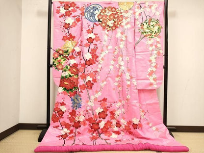 平和屋本店●色打掛　お引きずり　和装　婚礼　結婚式　花嫁　神社挙式　花丸文　金銀彩　逸品　DABM1755cd