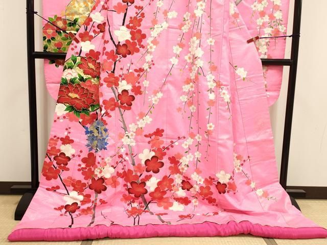 平和屋本店●色打掛　お引きずり　和装　婚礼　結婚式　花嫁　神社挙式　花丸文　金銀彩　逸品　DABM1755cd