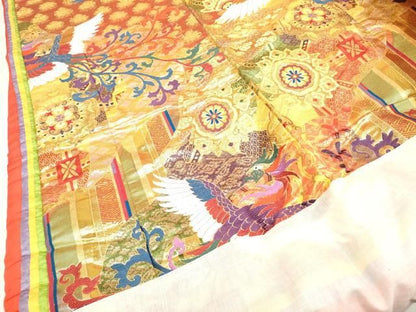 平和屋本店●色打掛　お引きずり　和装　婚礼　結婚式　花嫁　神社挙式　唐織　鳳凰吉祥花文　金銀糸　十二単風　逸品　DABM1757cd