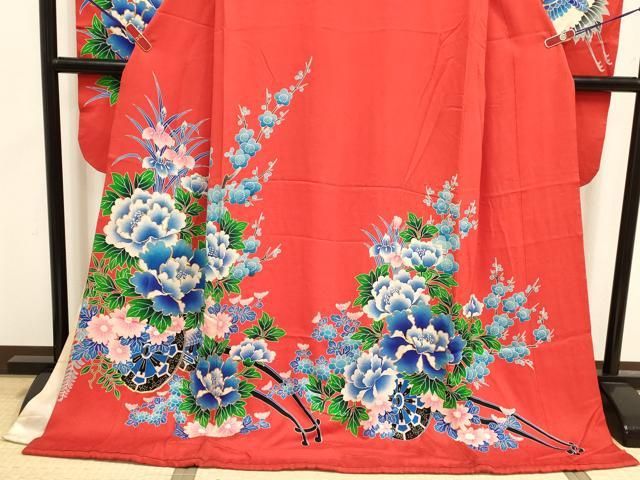 平和屋本店●お引きずり・お引き摺り・引き振袖　和装　結婚式　舞妓　芸妓　芸者　衣装　駒刺繍　花車文　逸品　DABM1759cd