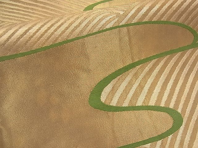 平和屋着物■六通柄袋帯 流水文 金糸 逸品 n-di0001