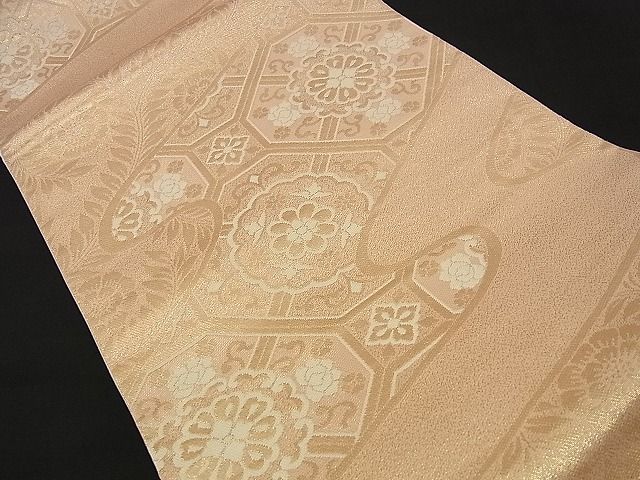 平和屋着物■六通柄袋帯 唐織 霞蜀江花文 金糸 逸品 n-di0276