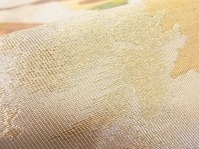 平和屋着物■六通柄袋帯 風景文 金銀糸 正絹 逸品 A-dp3844