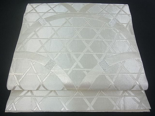 平和屋着物■六通柄袋帯 籬 銀糸 逸品 du0309