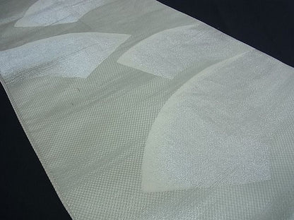 平和屋着物■六通柄袋帯 地紙文 銀糸 逸品 du0364