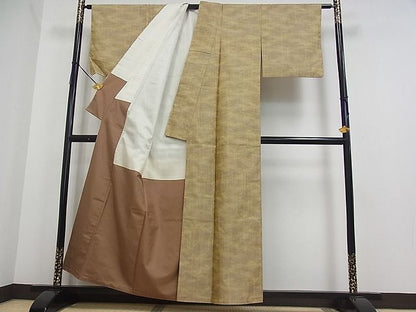 平和屋着物■お召 幾何学間道 逸品 du0746