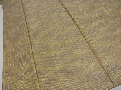 平和屋着物■お召 幾何学間道 逸品 du0746