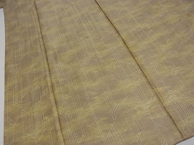 平和屋着物■お召 幾何学間道 逸品 du0746
