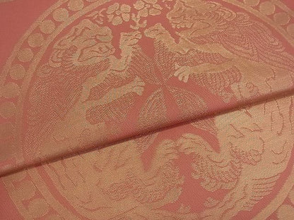 平和屋着物■六通柄 本袋帯 幻獣文 金糸 逸品 du0814
