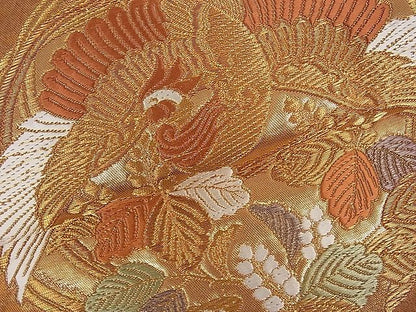 平和屋着物■六通柄袋帯 鳳凰花文 金糸 引箔 逸品 du1273