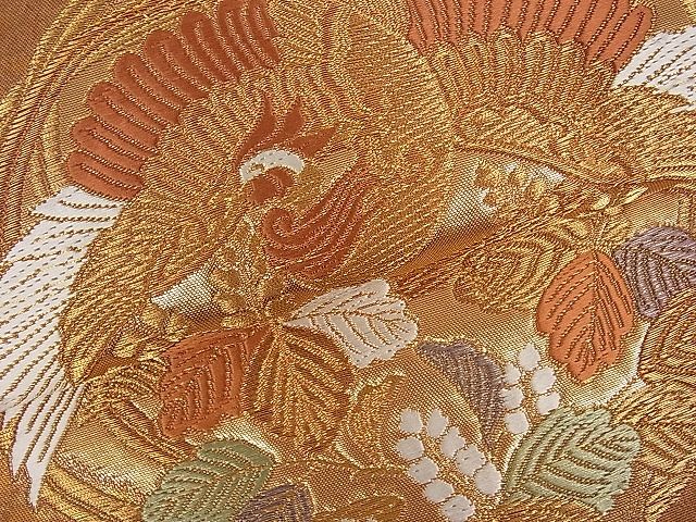平和屋着物■六通柄袋帯 鳳凰花文 金糸 引箔 逸品 du1273