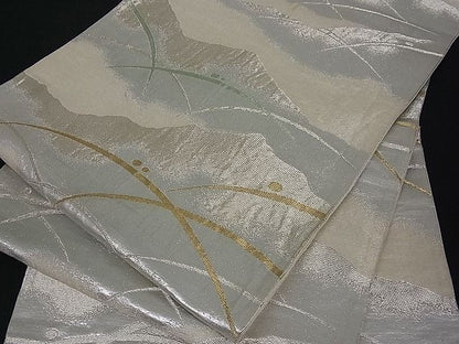 平和屋着物■六通柄袋帯 雪芝文 金銀糸 逸品 du1276