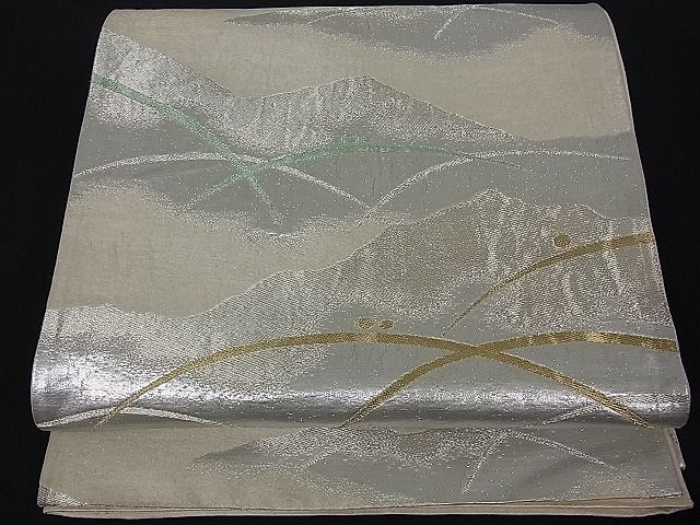 平和屋着物■六通柄袋帯 雪芝文 金銀糸 逸品 du1276