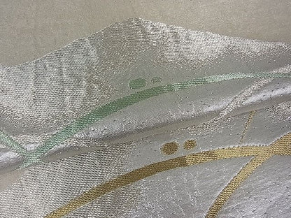 平和屋着物■六通柄袋帯 雪芝文 金銀糸 逸品 du1276